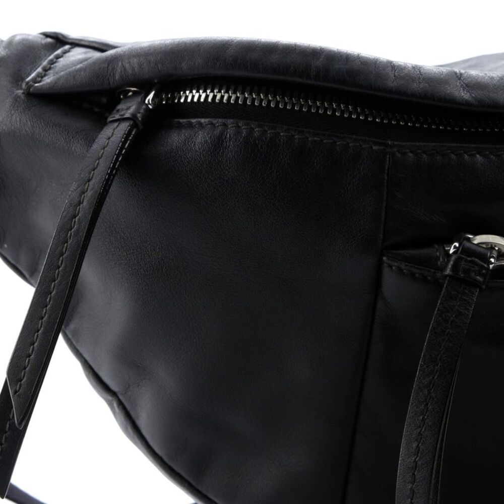Prada Front Pocket Belt Bag Soft Calfskin Large Black - Picture 7 of 8